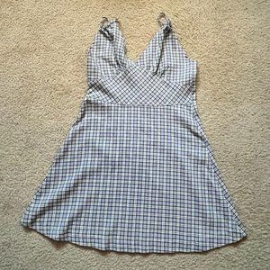 Spaghetti Strap Junior Purple Plaid 90’s Dress